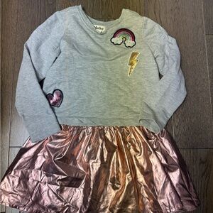 Hatley Metallic Dress with embroidery size 5